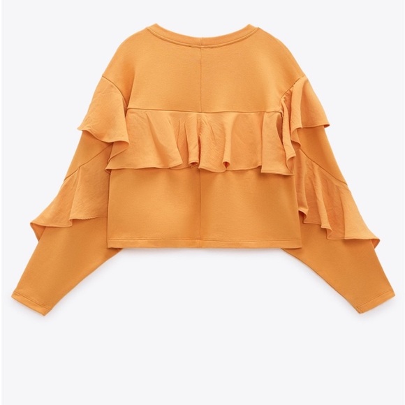 Zara Ruffled Sweatshirt - Picture 3 of 6